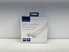 Insignia - 100' Landline Phone Cord NS-TPLC1002 - White - picture