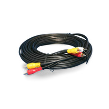 25ft Dual RCA Audio Single Video Cable - Black picture