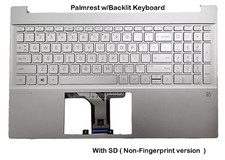 NEW  For HP 15-EG 15-EH Palmrest W/Backlit Keyboard Silver M08912-001 US picture