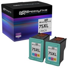 2PK Reman replacement for HP 75XL / CB338WN High Yield Tri-Color Ink Cartridge picture