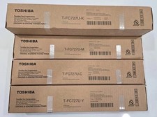 Brand New Toshiba T-FC727U Toners, Complete Set, Black, Yellow, Magenta, Cyan. picture