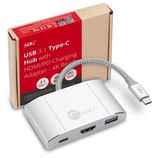SIIG USB-C Hub with 4K 30hz HDMI, 85W Laptop Charging, and 3X USB 3.1 Gen 1 Type picture