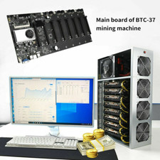 Mining Motherboard w/ CPU and FAN and Set 8 GPU Slots DDR3 Memory Integrated NEW picture
