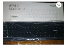 Victsing Wired Keyboard Model PC206A Black USB Type A. For PC MAC Teclado picture