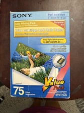 NEW Sony SVM-75LS 3 Print Cartridges & Photo Paper Value Pack 75 Prints Digital picture