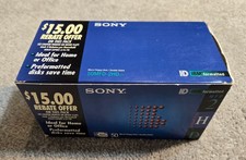 Sony 50 Pack MFD 2HD 3.5'' Floppies/Diskettes IBM Format Open Box picture