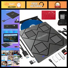 8-in-1 External Blu-ray/DVD Drive for PC, USB 3.0, High-Speed Data Transfer, Por picture
