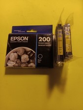 Epson 200 1 pcs GENUINE OEM Black ink +2 Yellow Factory Sealed.1 in box,2 no box picture