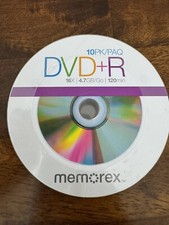 Memorex Recordable DVD+R 16x 120 Minute (10-Pack) NOS Sealed picture