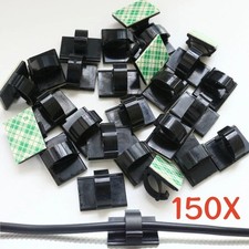 150Pcs Cable Clips Self-Adhesive Cord Management Wire Holder Organizer Clamp US picture