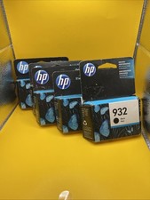GENUINE HP 932 New Original Black Ink Cartridge EXP 2020, 2022, 2025 LOT OF 5 picture