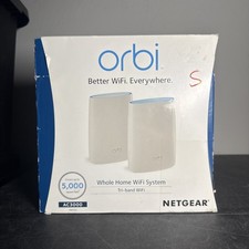 Netgear ORBI RBK50 AC3000 Tri-Band Whole Home Mesh Wifi System Used picture