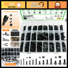 1715Pcs Metric Screw Kit - M2 M3 M4 M5 Assortment, Allen/Flat/Countersunk Bolts picture