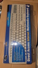 iConcepts Direct Access Internet Multimedia Keyboard - New Old Stock - Grey PS/2 picture