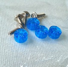 Hard Drive Mounting Screws with Anti Vibration UV Blue Rubber Grommets 4 Pieces picture
