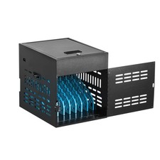 Uimoso 8-Device Charging Station Cabinet for Tablets & Laptops with Lock - Black picture