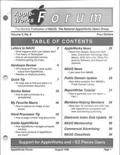 AppleWorks Forum Magazine, August 1990 for Apple II II+ IIe IIc IIgs picture