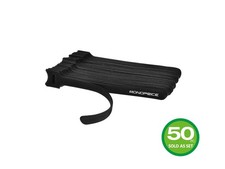Monoprice Hook and Loop Fastening Cable Ties, 6in, 50 pcs/pack, Black picture