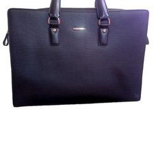 BOSTANTEN Leather Briefcase Laptop Bag New W/Out Tags MISSING SHOULDER STRAP  picture