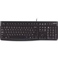 Logitech K120 US QWERTY Black USB Wired Keyboard 920-002478 picture