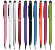 10 Pack Stylus Pens for Touch Screens - Universal 2 in 1 Stylus Black Ink Pen picture
