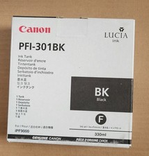One Canon PFI-301BK Black Ink Cartridge Genuine, Sealed. Date 2008/12 picture