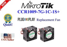 LOT 2x Quiet Version Replacement Fans for MikroTik CCR1009-7G-1C-1S+ picture