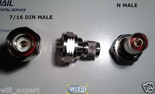 1 x L29 7/16 DIN Male jack to N male plug RF coaxial adapter connector USA picture
