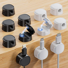 12 Pack Magnetic Cable Clips – Magnetic Cord Organiser for Nightstand, Wall, Car picture