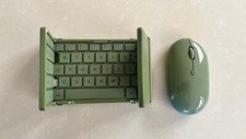 BOW Foldable Bluetooth Wireless Keyboard and Mouse Bundle for Apple Devices Gree picture