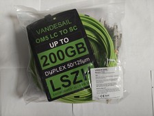 Vandesail OM5 LC to SC Duplex 50/125μm LSZH Optical Fiber Cable 5m Green picture