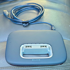 Belkin Powered 2-Port USB-A Hub 1:2 Splitter w/ Attached Cable Black F5U237 picture