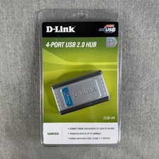D-Link 4 Port 2.0 USB Hub Hi Speed Certified DUB-H4 PC Mac New NIB picture