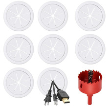 Desk Grommet 2 Inch 8 Pack, TV Cord Hider for Wall Mounted Tv,Desk Hole Cover picture