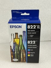 Epson 822XL Black 822 Cyan Magenta Yellow Ink Cartridge Set T822XL-BCS Exp 2028 picture