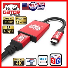USB-C to HDMI HDTV Cable Adapter 4K Audio Video AV 60Hz 18Gbps Phone Mac PC 3FT picture