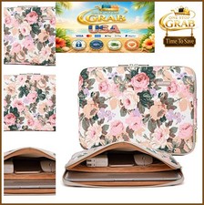 Laptop Sleeve 15.6 Inch Water Resistant Cotton Floral White Camellia Case picture