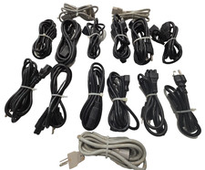 15 MISCELLANOUS POWER CORDS OF DIFFERENT VARIATIONS AND LENGTHS picture