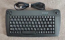 Adesso ACK-5010UB Mini USB English Keyboard with Trackball Black picture