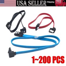 SATAIII Cable 6Gbps 90Degree Right Angle Locking Latch 18 Inches for HDD SSD LOT picture