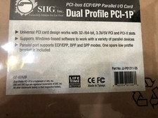 (1) SIIG Inc PCI-bus ECP/EPP Parallel I/O Card Dual Profile PCI-1P picture