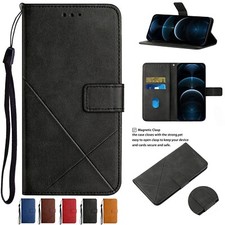 Luxury Magnetic Leather Wallet Cover Case For 16 15 14 13 12 11 Pro Max XR 7 8 picture