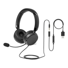 On Ear Wired Computer Headset with Adjustable Microphone, 3.5mm Port or inLin... picture