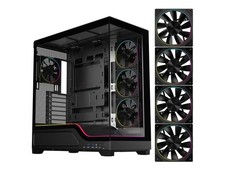 DIYPC IDX5-BK-ARGB Black Dual USB3.0/ 1 x Type C Tempered Glass ATX Gaming Compu picture