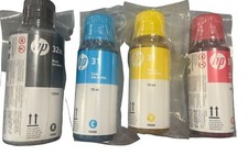 HP Genuine 32XL Black & 31 Cyan Magenta Yellow Ink Bottles picture