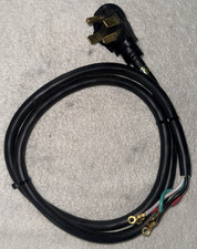 3-Prong Dryer/Range Power Cord 240V Heavy Duty Appliance Cord w Ring Terminals picture