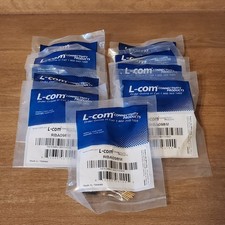 ​Lot of 9 L-com RBA098M Modular Adapter DB9 Male to RJ45 Serial Gender Changer picture
