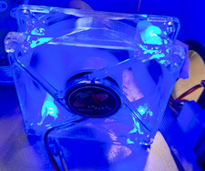 Logisys Computer Clear Blue LED PC System Fan LT400BL 80x80x25mm Molex Connector picture