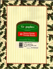 Golden Gold Holly Berry Foil Designer Computer Paper - 40 Sheets - New & Sealed picture