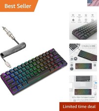 Ergonomic RK61 Wireless Gaming Keyboard - 60% Compact, Hot-Swap Red Switch picture